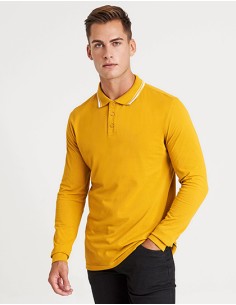 A-JP103-Long Sleeve Tipped 100 Polo 2